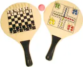 Strandtennis med spel